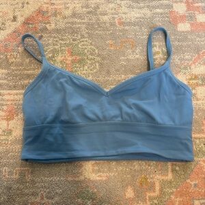 Blue lululemon sports bra